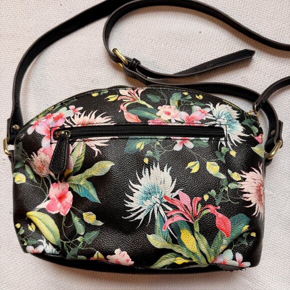Liz Claiborne Handbags - Floral Print Crossbody Bag Purse Vacation Cruise Resort Tropical Accessory